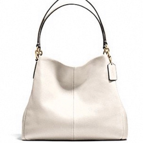 Coach Handbags - Coach Phoebe Pebble Leather Shoulder Bag Chalk